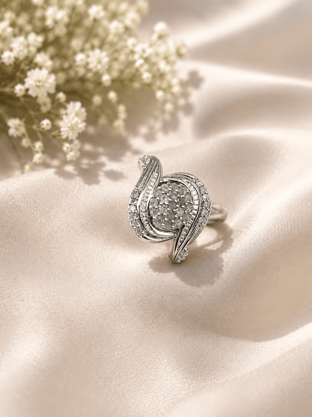 Clouded Elegance Ring