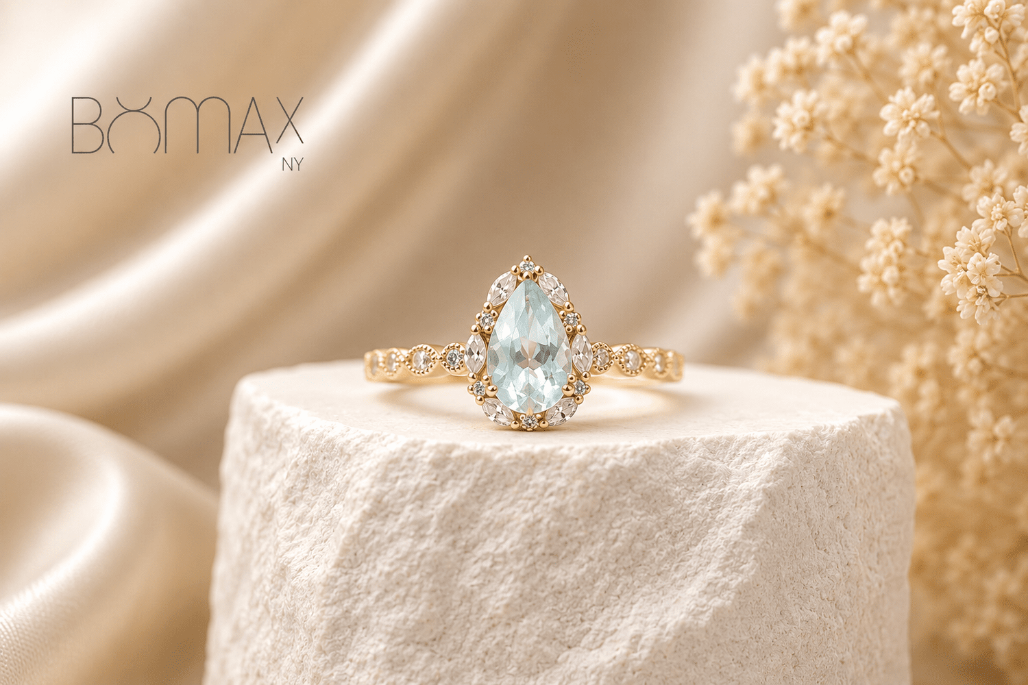 Ocean Grace Aquamarine Diamond Ring