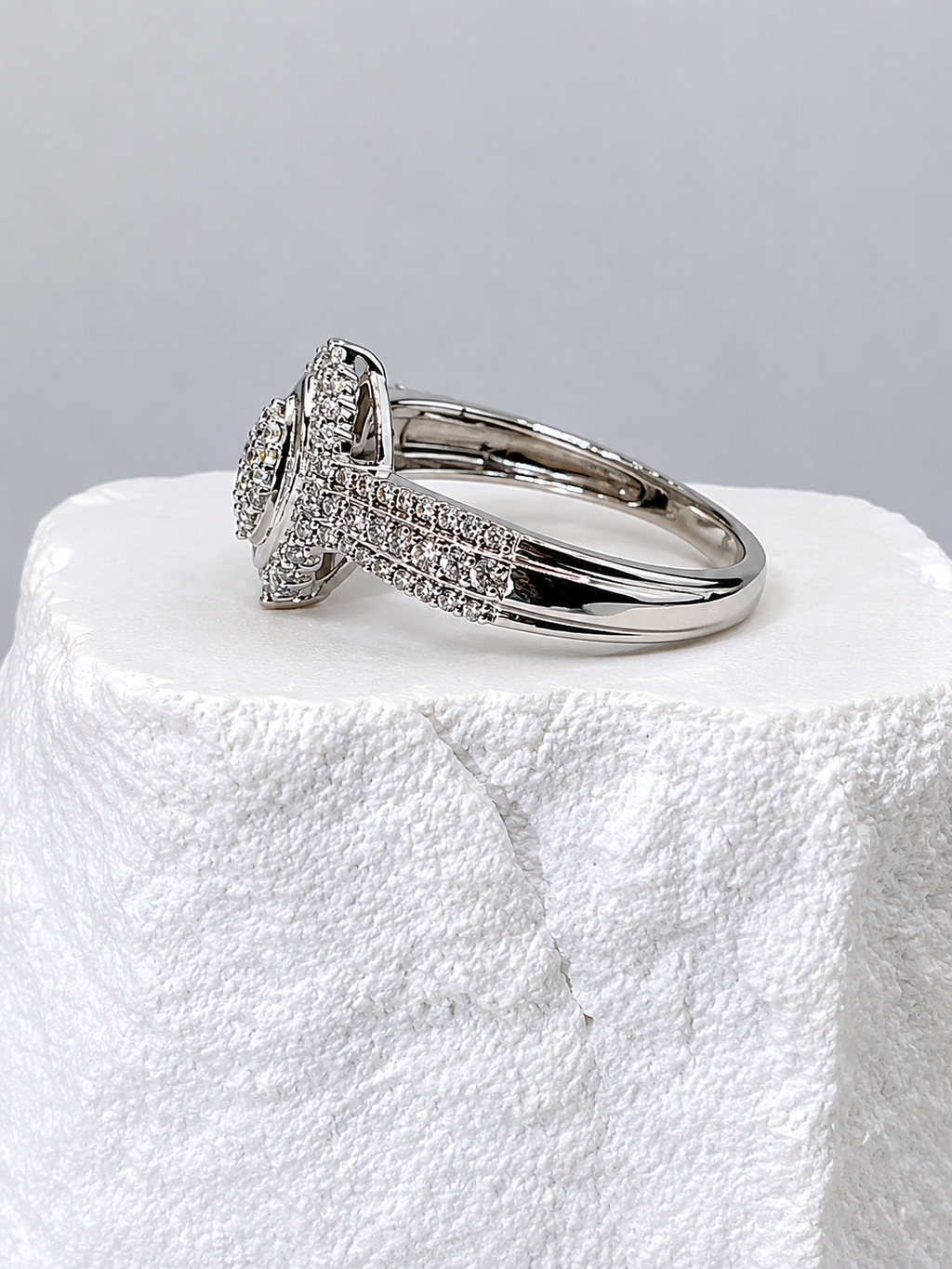 Opulent Marquise Silver Ring