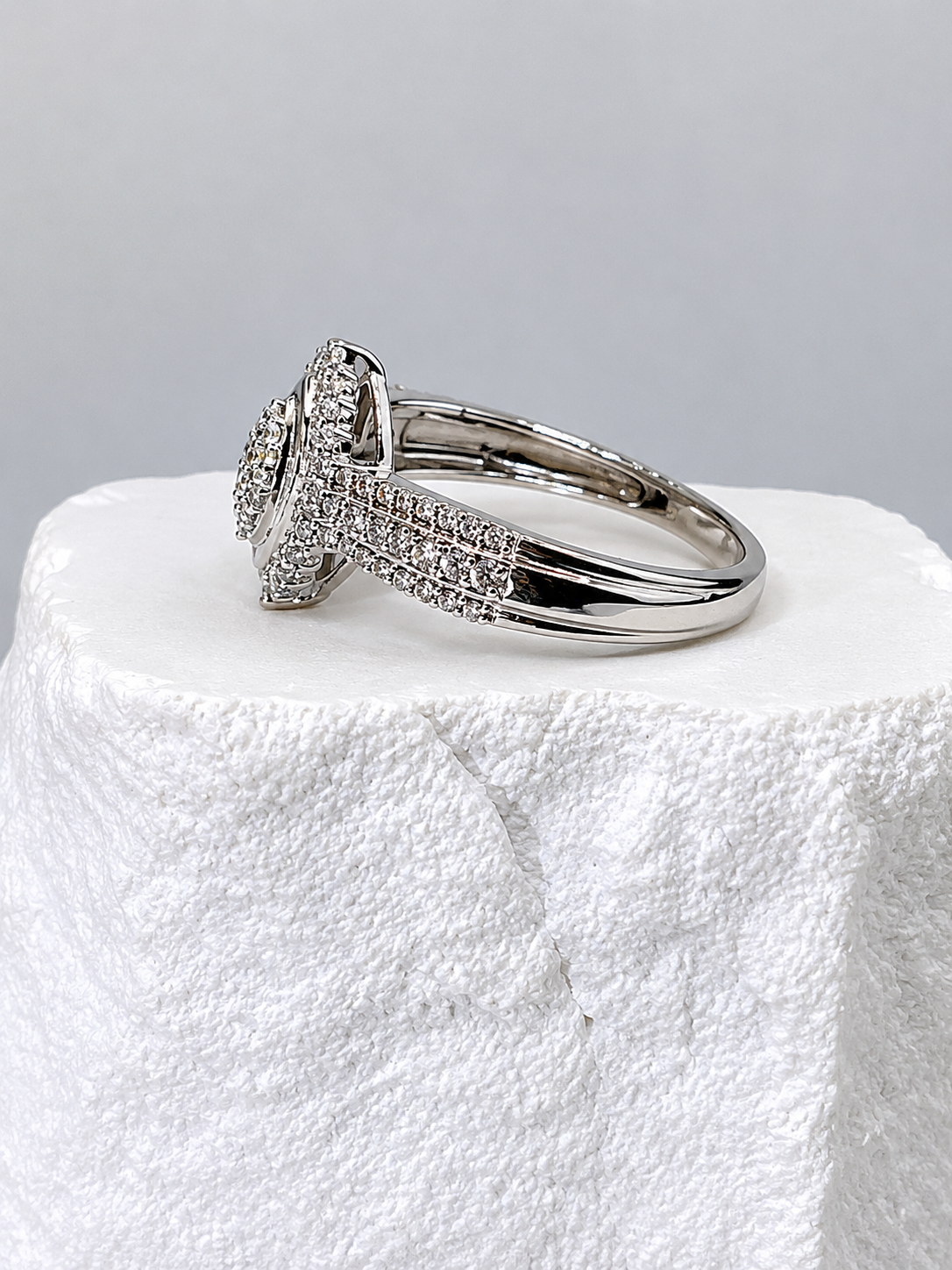 Opulent Marquise Silver Ring