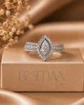 Opulent Marquise Silver Ring