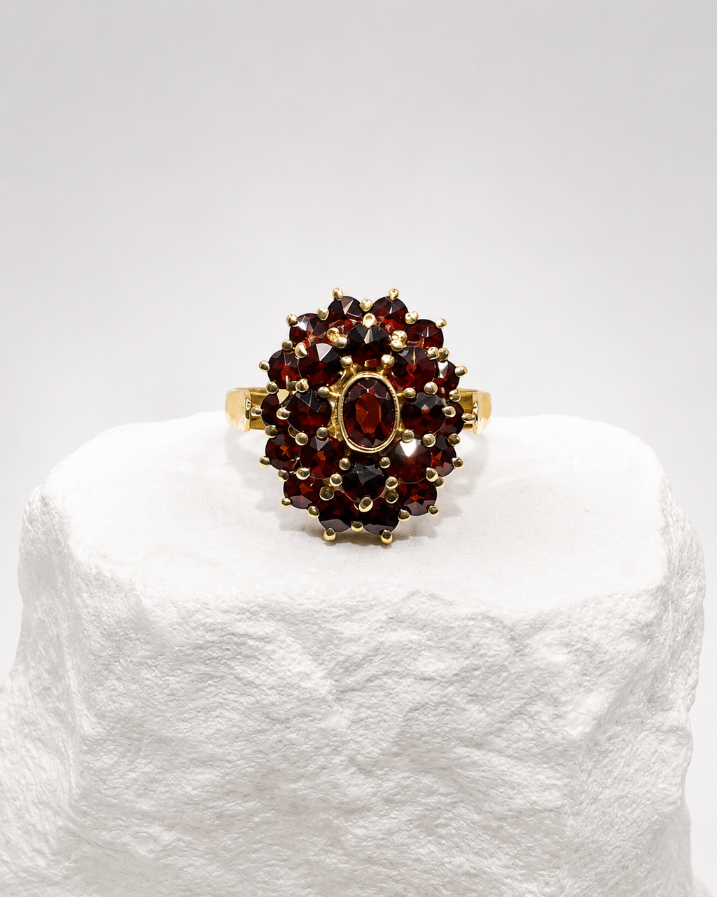 Vintage Garnet Cluster Ring