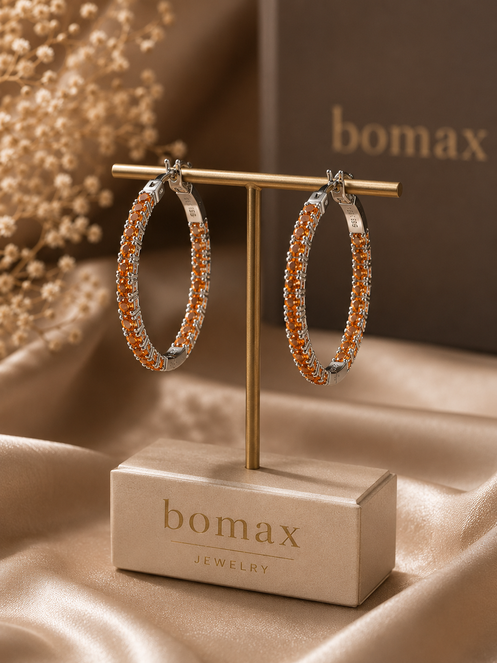 Citrine Hoop Earrings