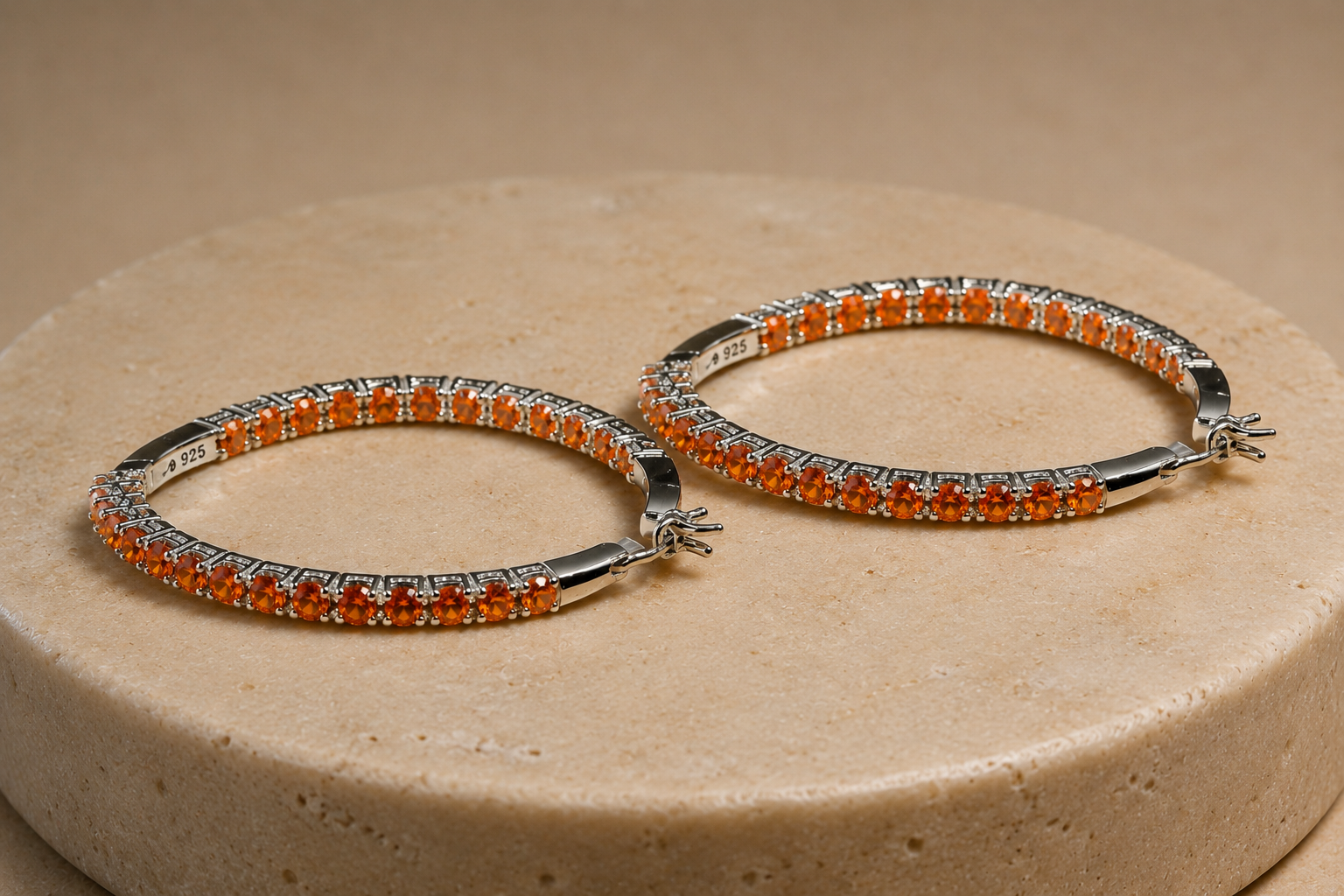 Citrine Hoop Earrings