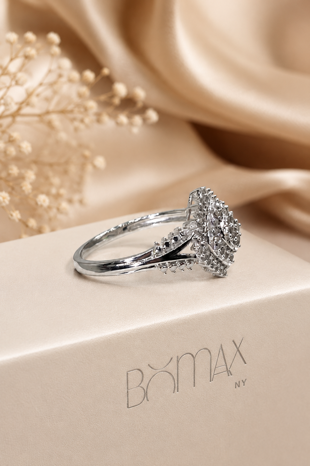 Old Hollywood Diamond Cluster Ring