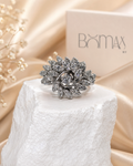 Floral Diamond Statement Ring