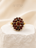 Vintage Garnet Cluster Ring