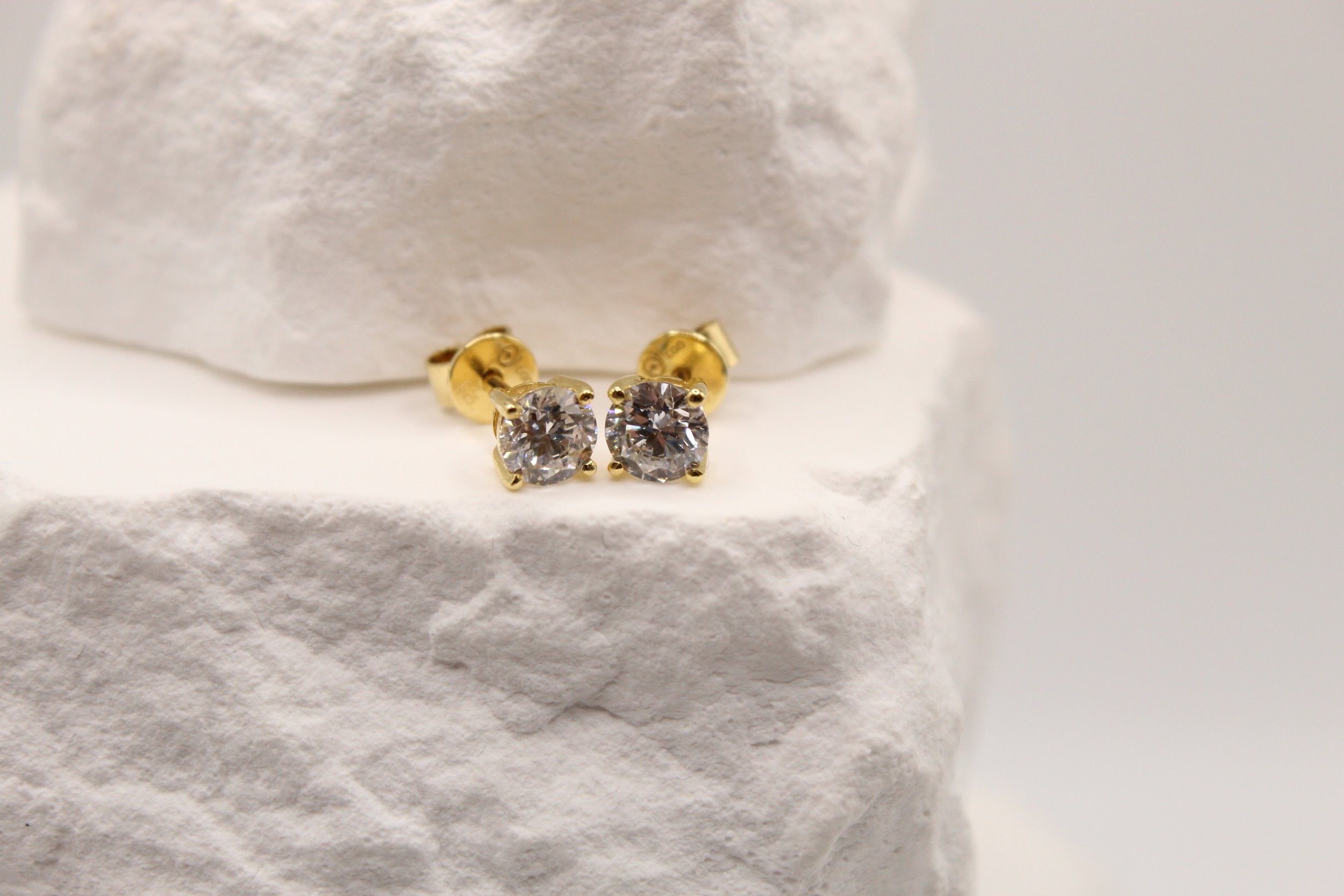 Classic Solitaire Stud Earrings