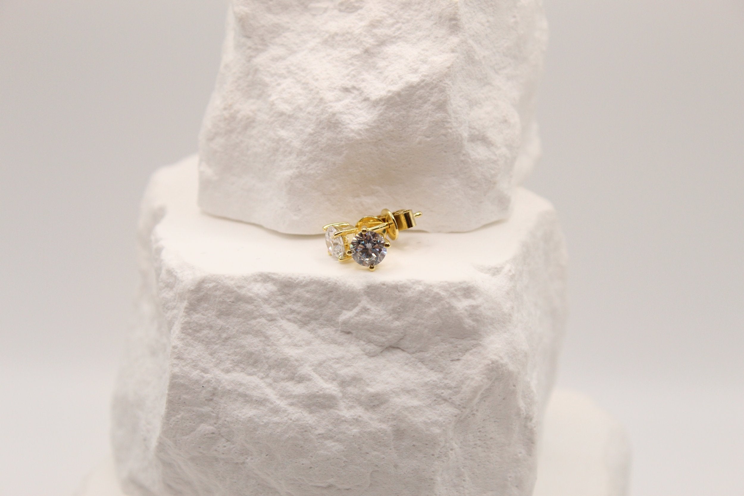 Classic Solitaire Stud Earrings