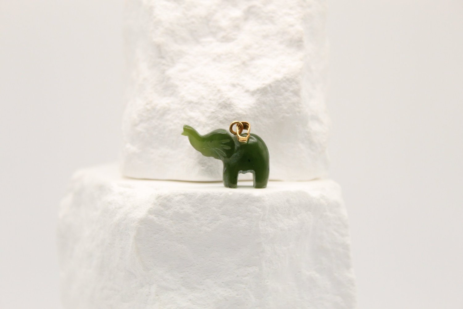 Lucky Jade Elephant Pendant