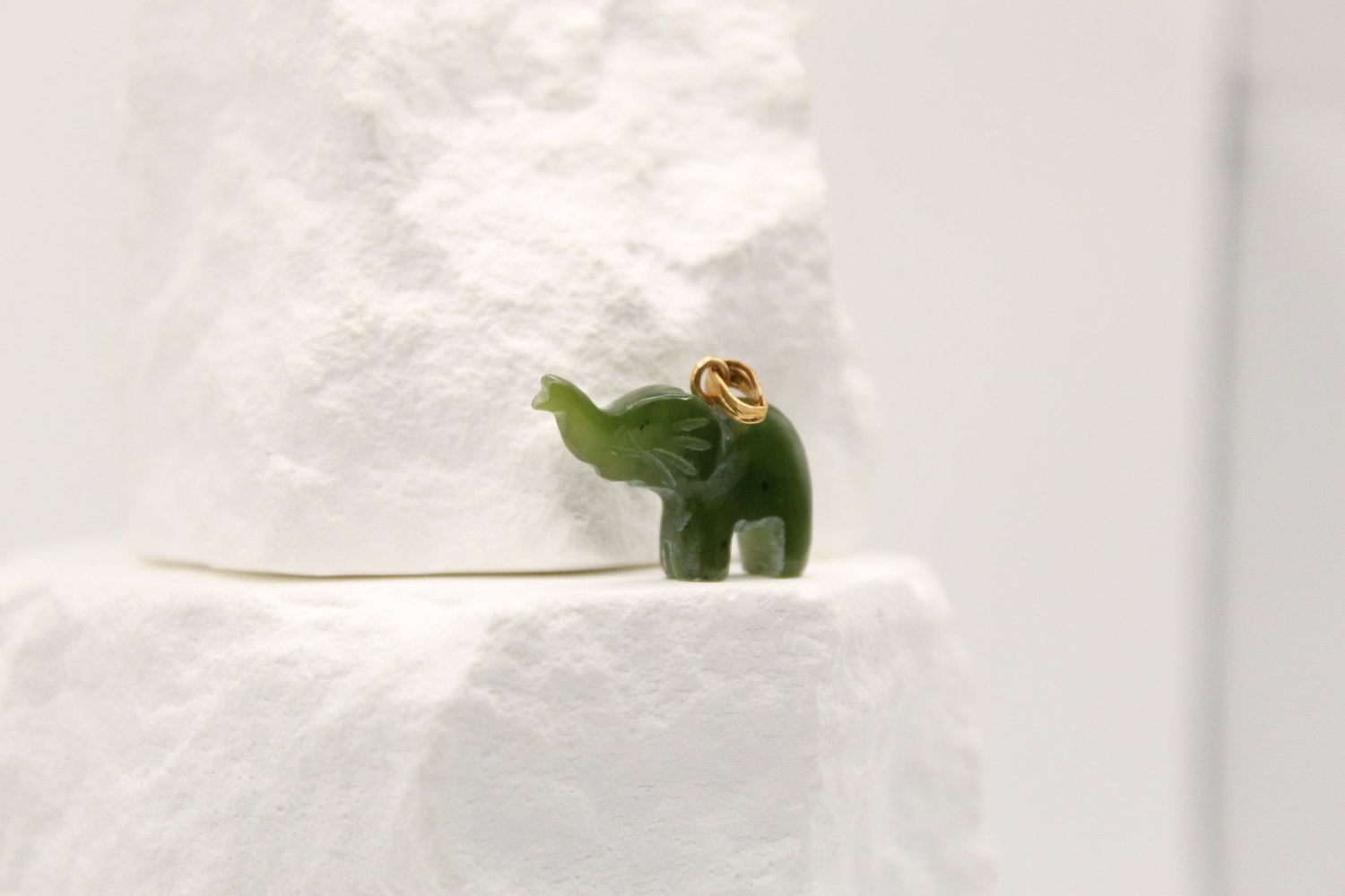 Lucky Jade Elephant Pendant