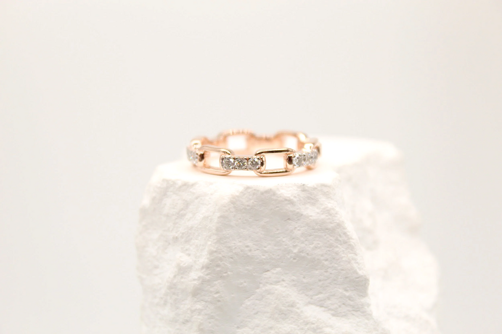 Stackable Vermeil Gold Diamond Rings