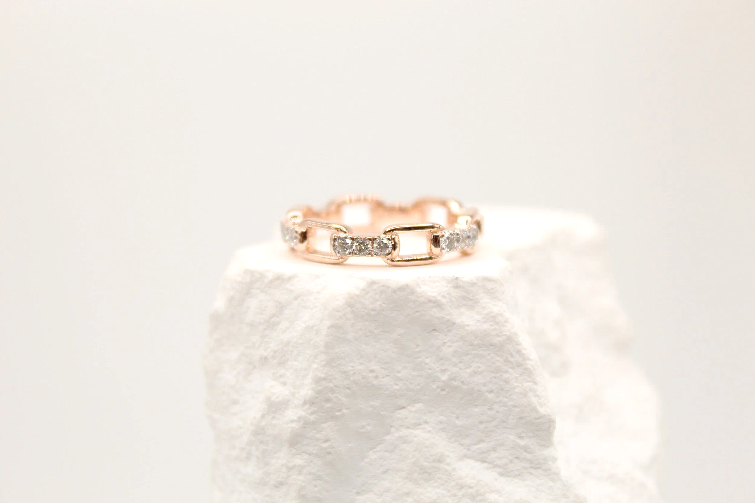 Stackable Vermeil Gold Diamond Rings