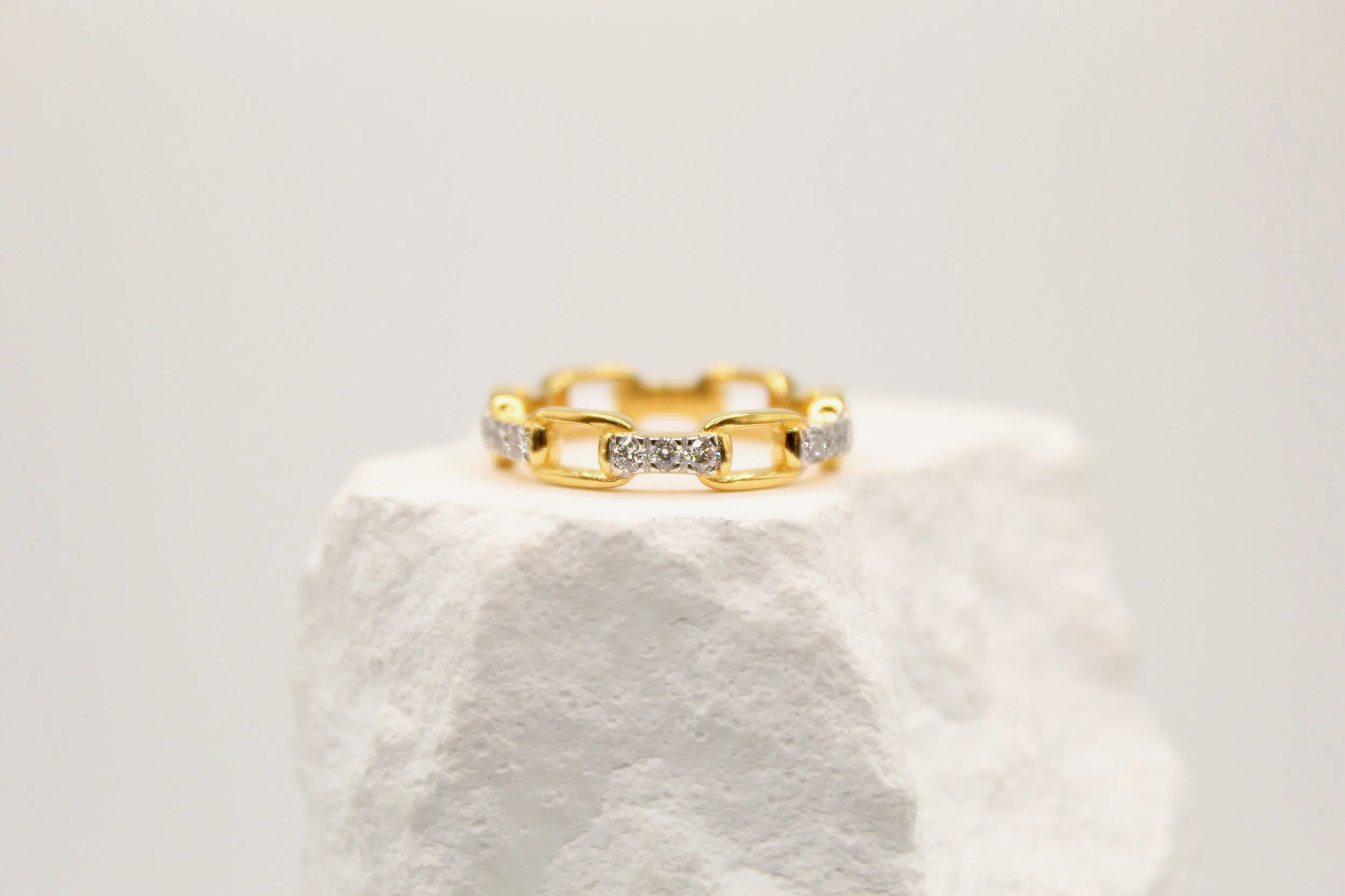 Stackable Vermeil Gold Diamond Rings