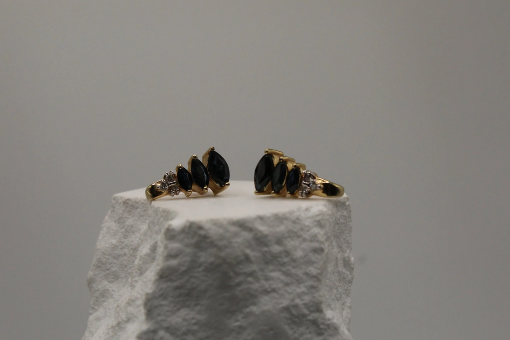 Deep Ocean Sapphire Earrings