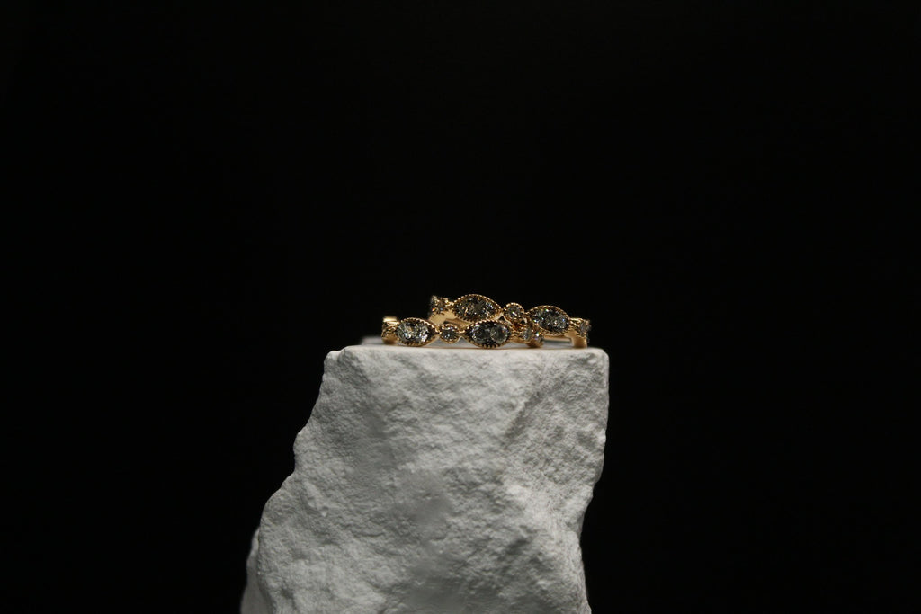 Golden Dew Marquise Ring