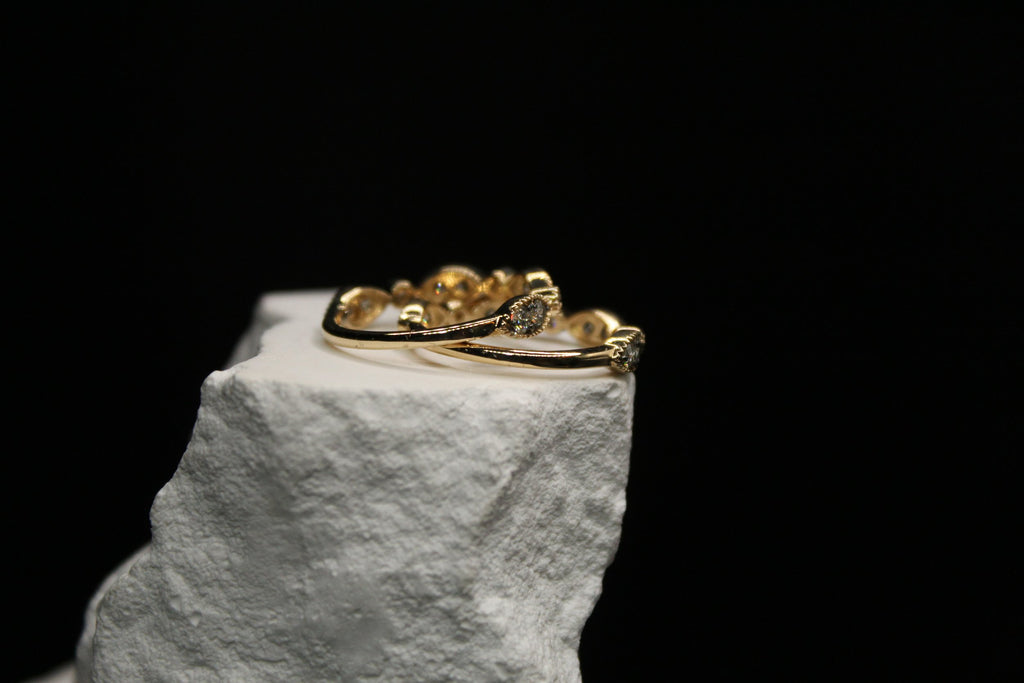 Golden Dew Marquise Ring