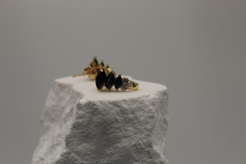Deep Ocean Sapphire Earrings