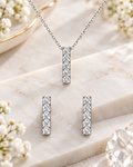 Diamond Bar Jewelry Set