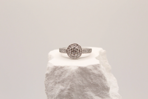 Aurora Halo Diamond Ring