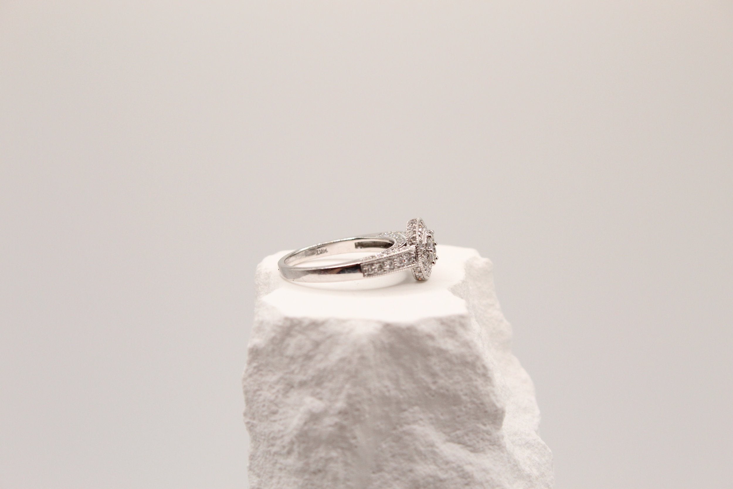 Aurora Halo Diamond Ring