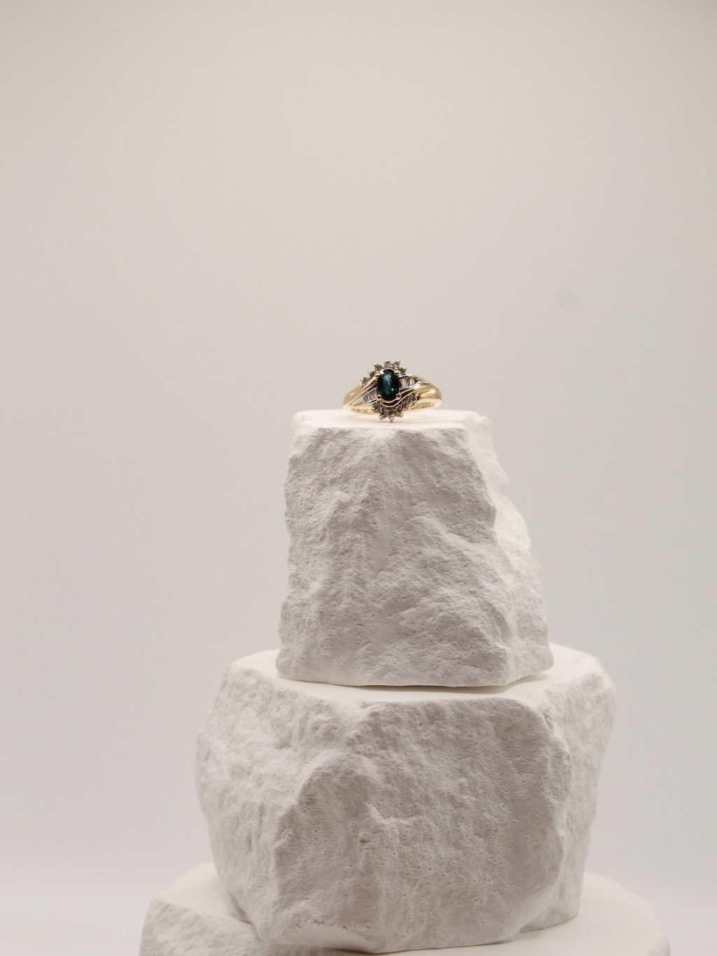 Midnight Bloom Sapphire & Diamond Ring