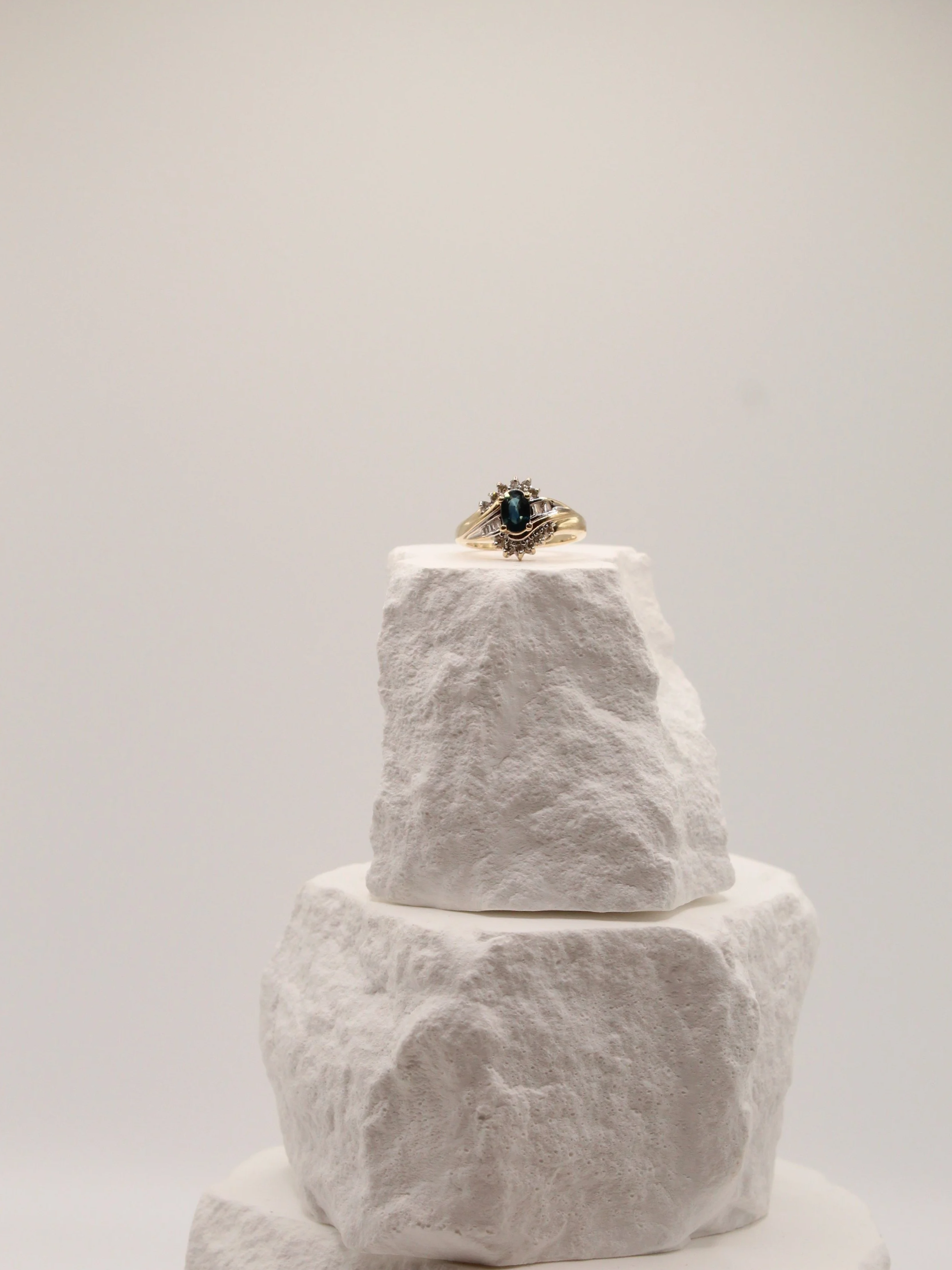 Midnight Bloom Sapphire & Diamond Ring