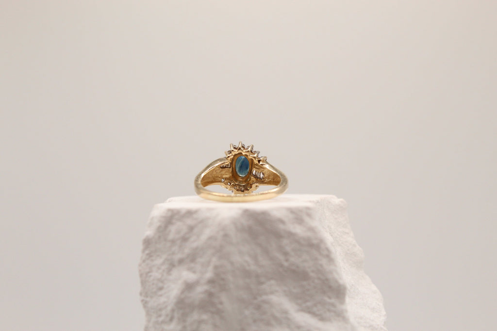 Midnight Bloom Sapphire & Diamond Ring