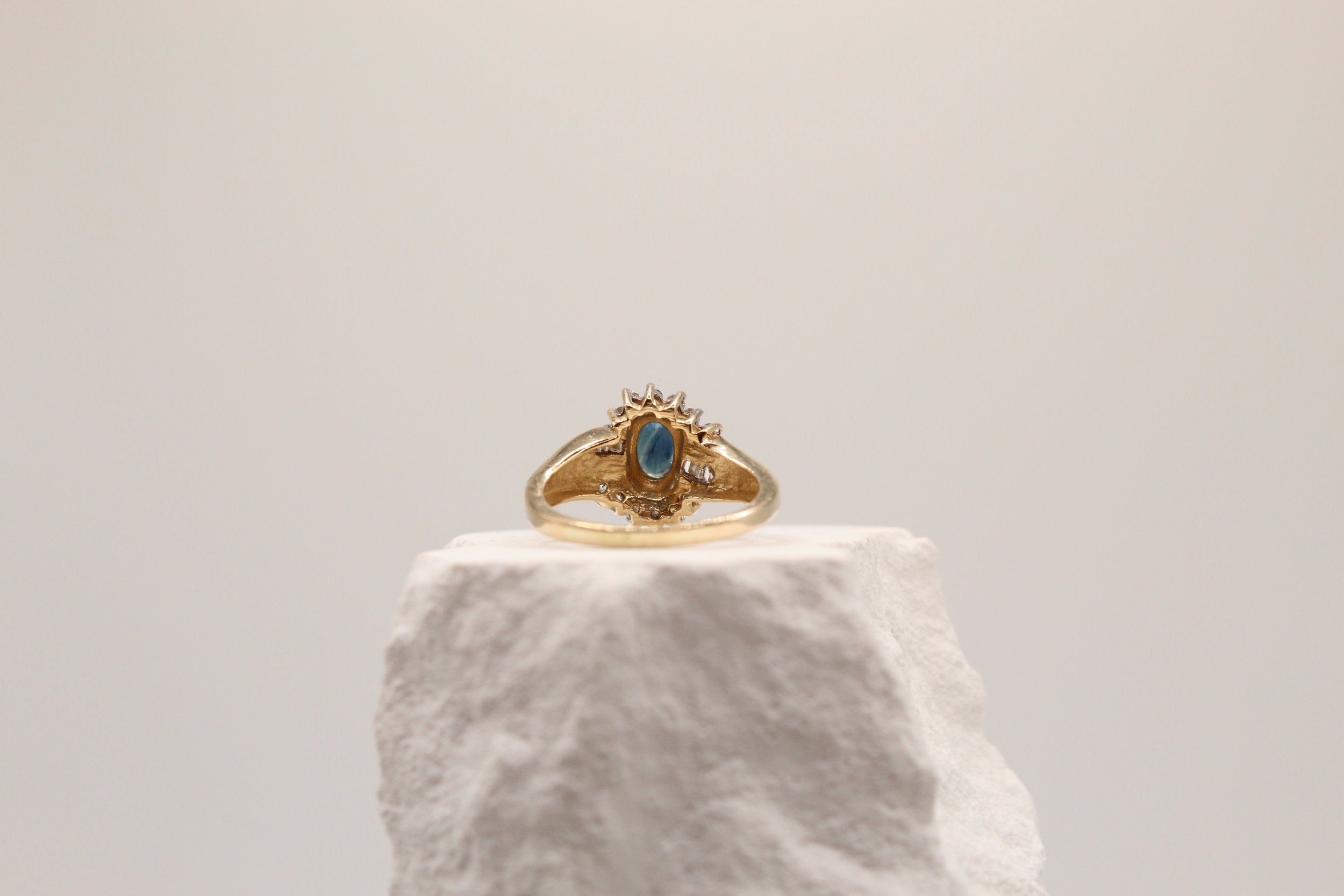 Midnight Bloom Sapphire & Diamond Ring