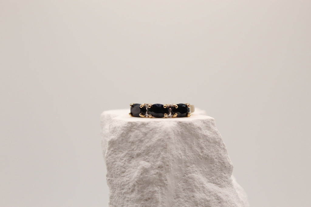 Midnight Sapphire Trilogy Ring