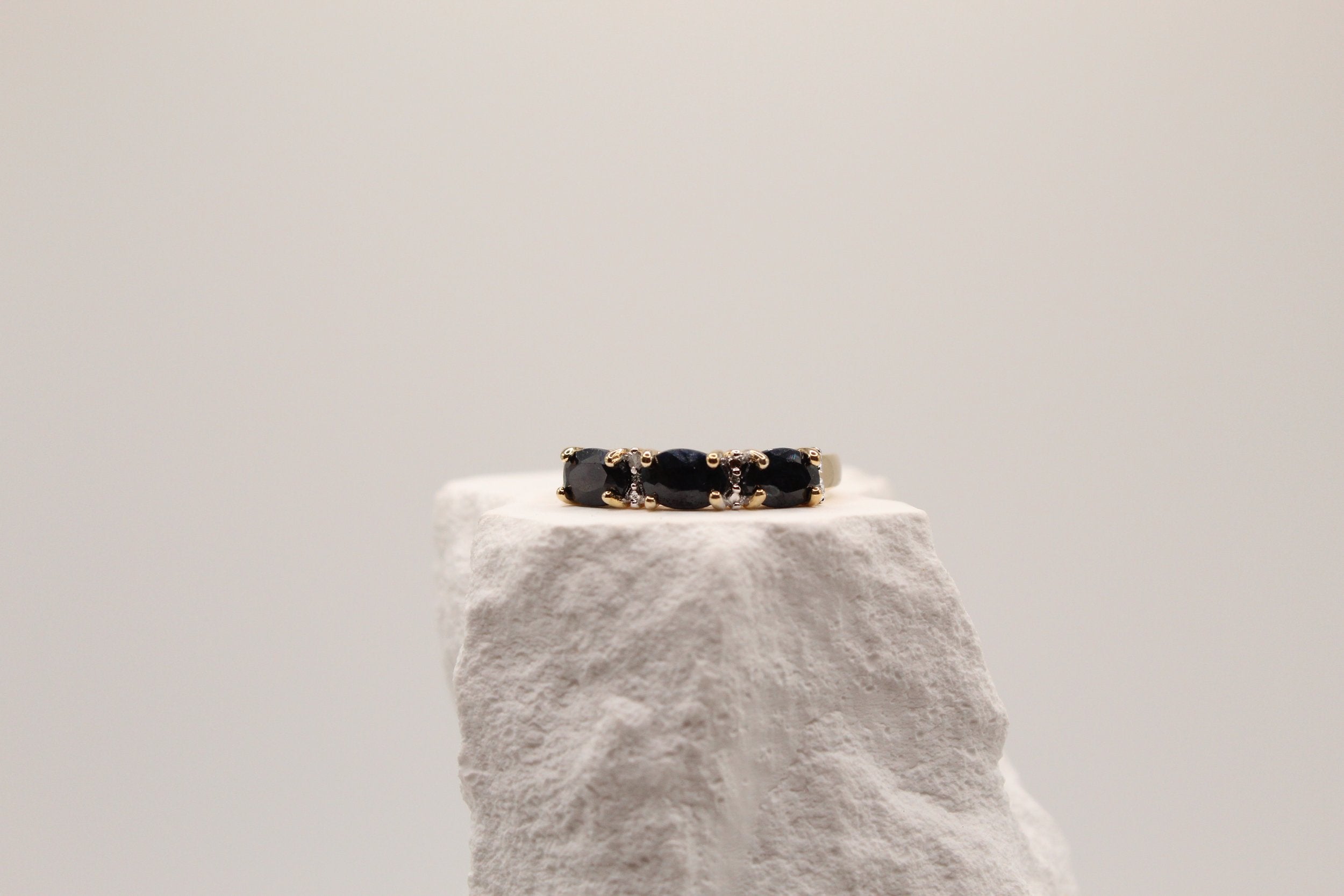 Midnight Sapphire Trilogy Ring