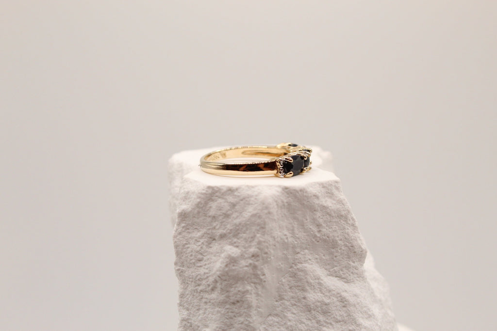 Midnight Sapphire Trilogy Ring