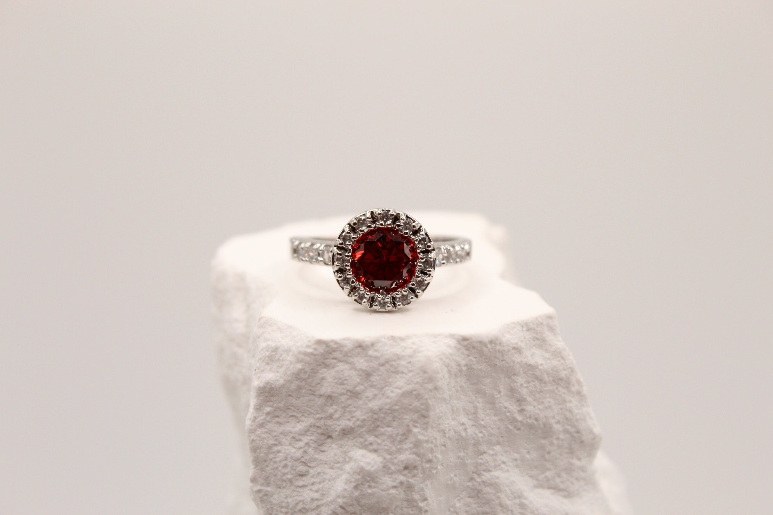 Ruby Halo Eternity Ring