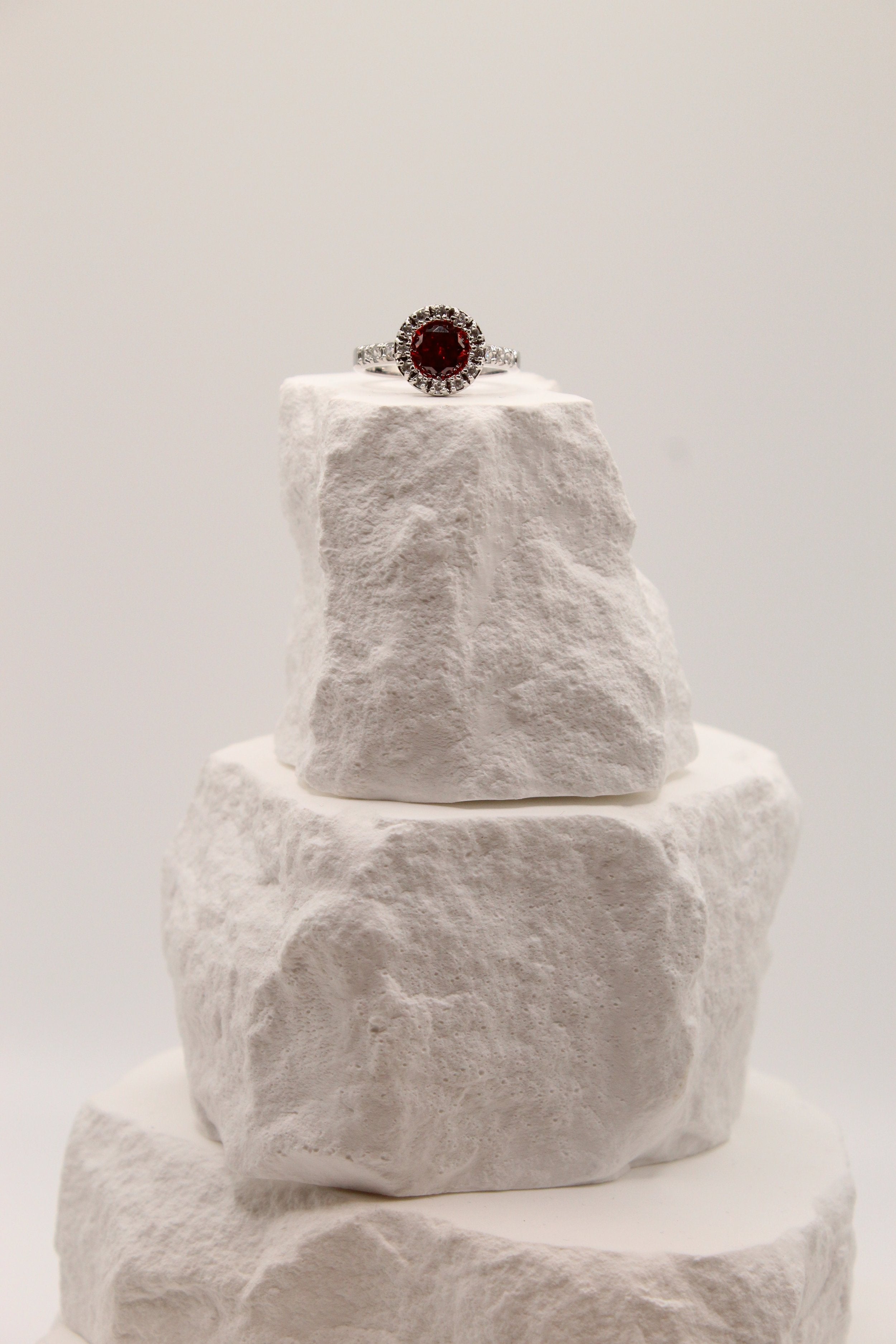 Ruby Halo Eternity Ring