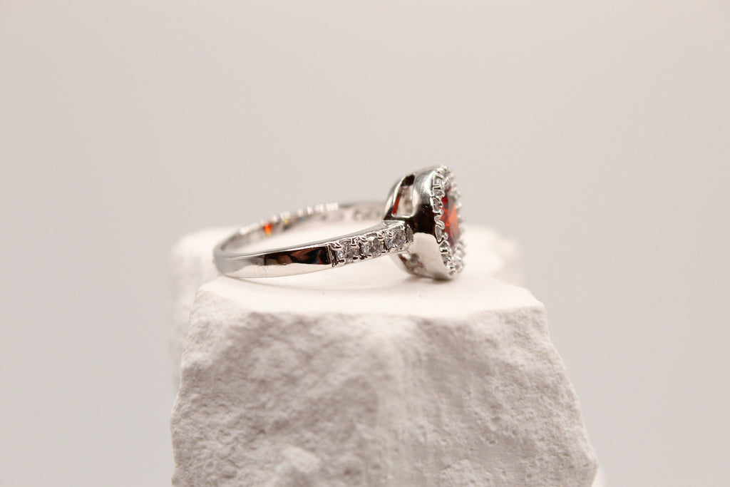Ruby Halo Eternity Ring