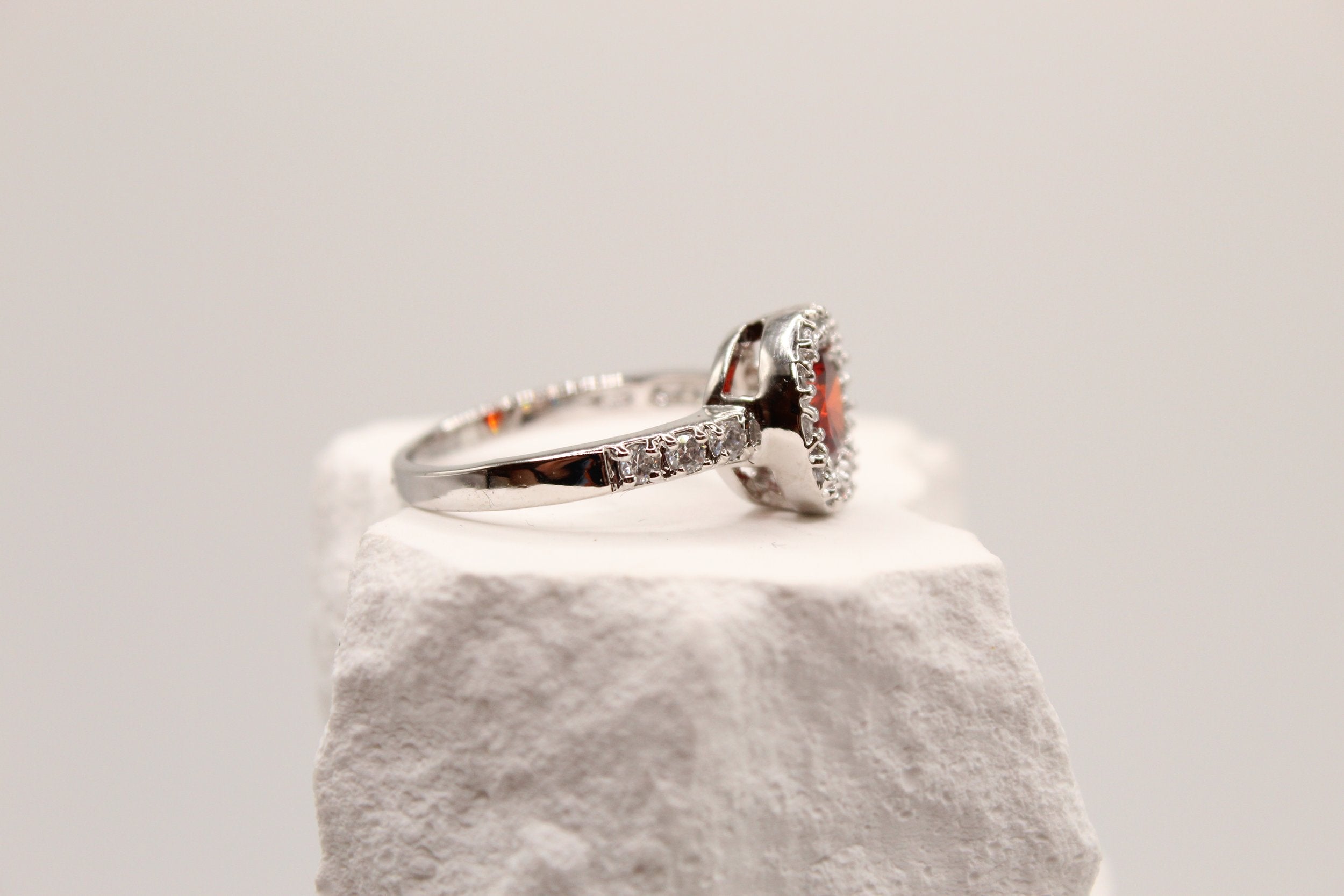 Ruby Halo Eternity Ring