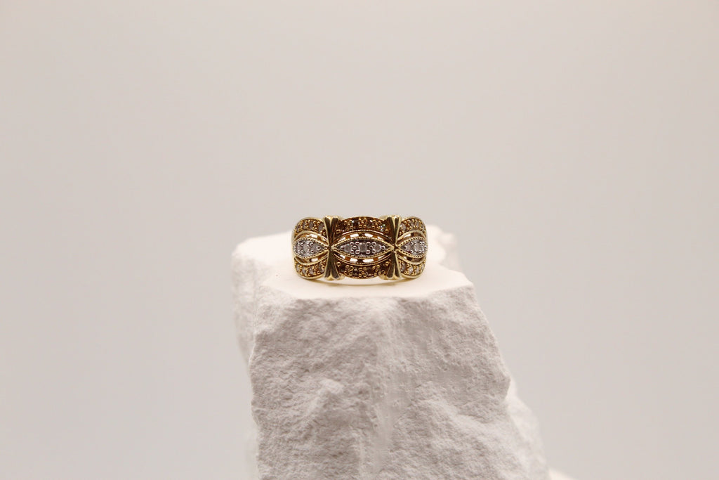 Yellow Diamond Accent Ring