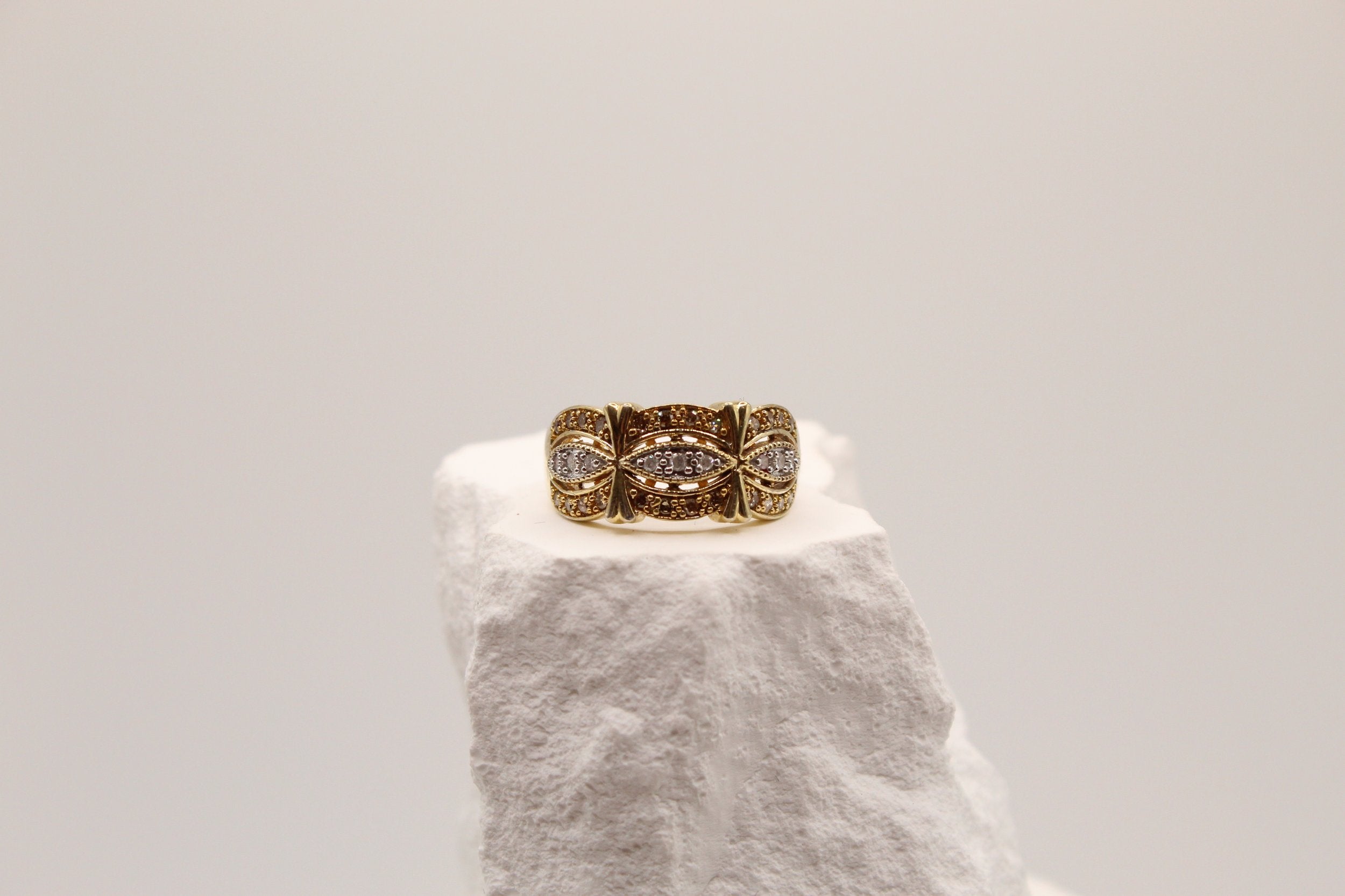 Yellow Diamond Accent Ring