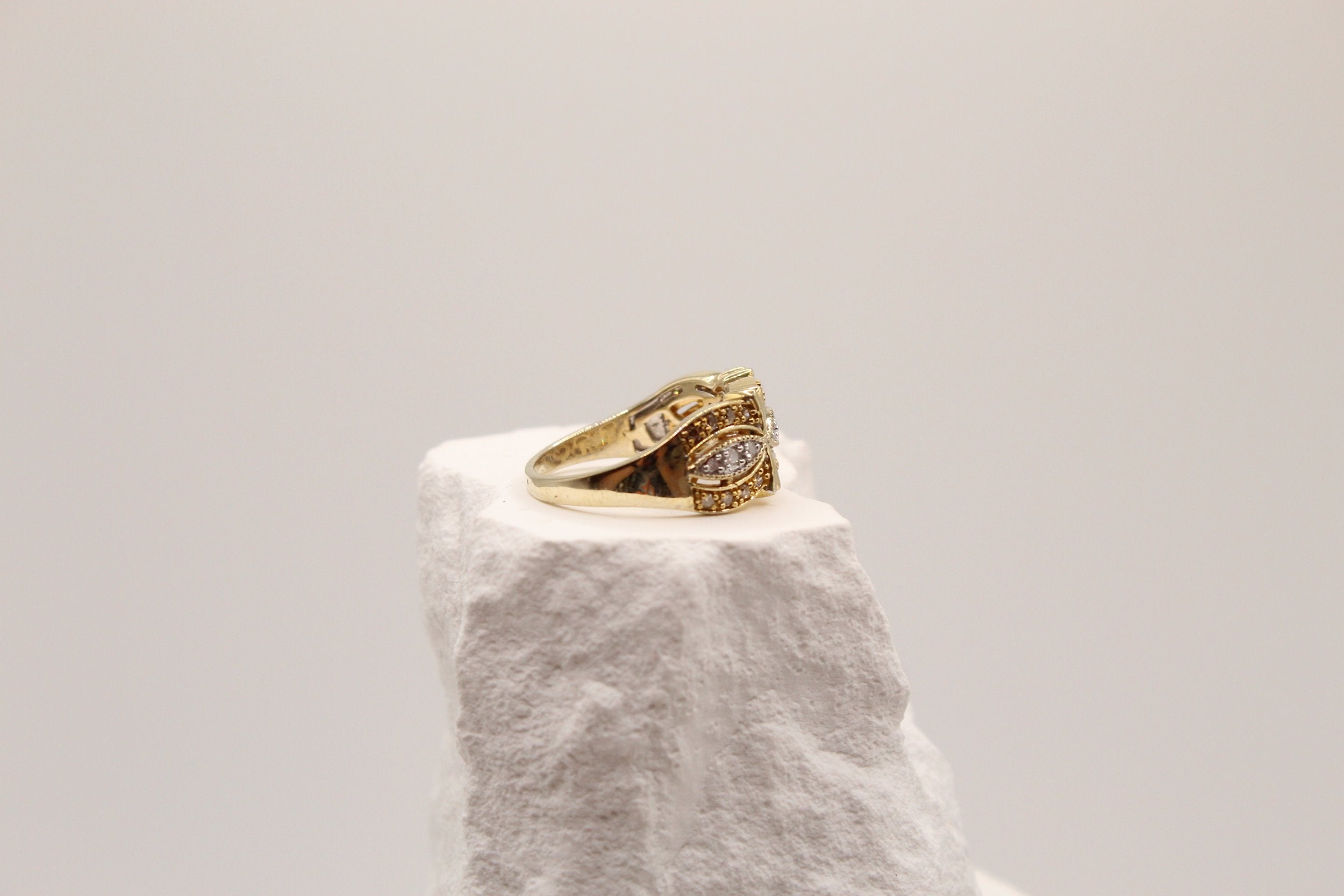 Yellow Diamond Accent Ring