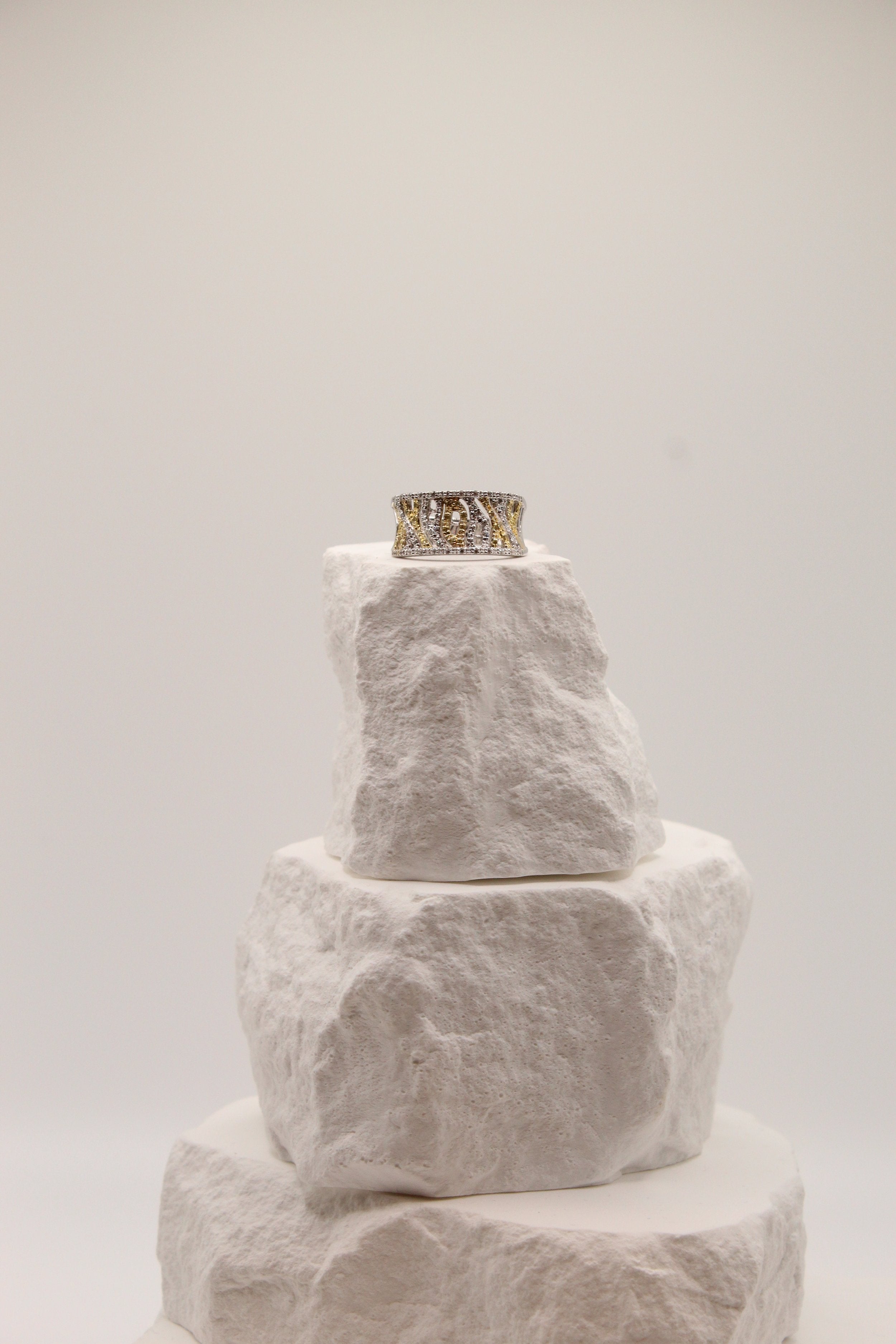 Beautiful Diamond Silver Ring