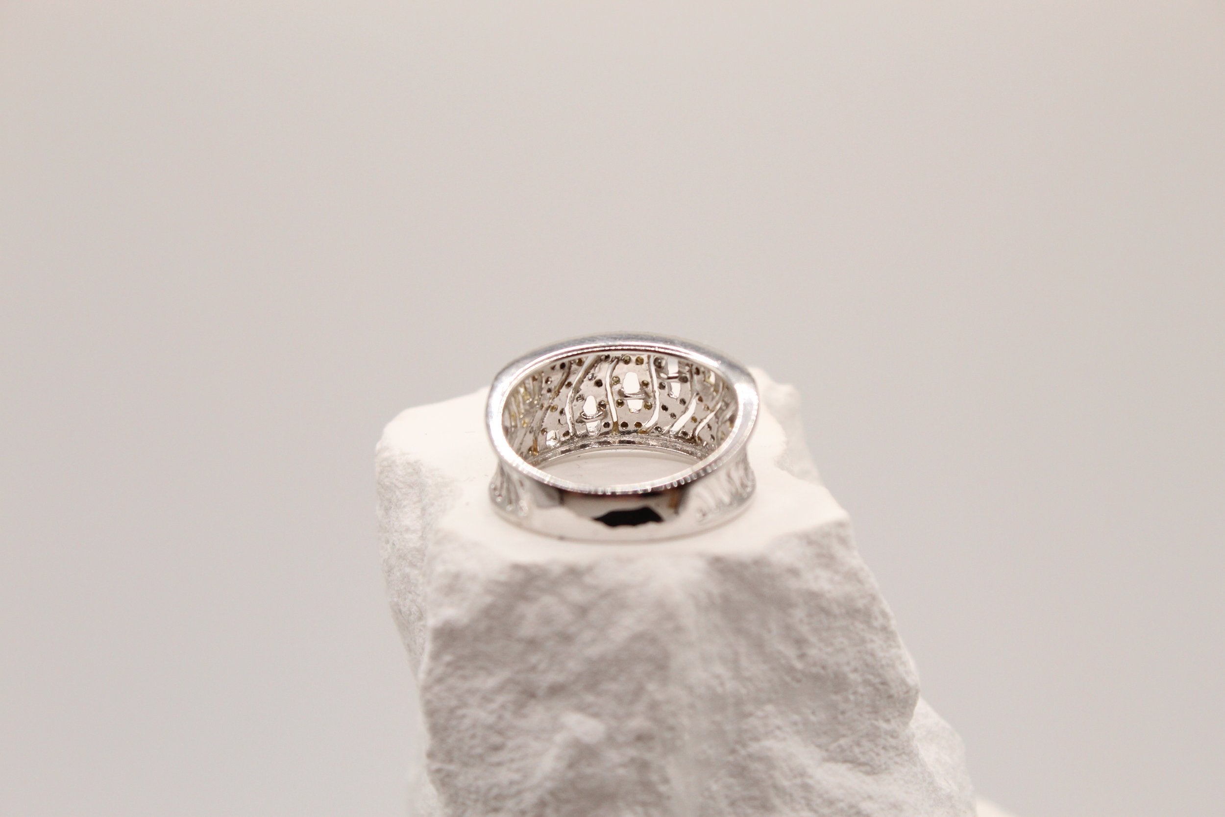 Beautiful Diamond Silver Ring
