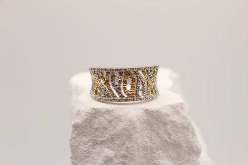 Beautiful Diamond Silver Ring