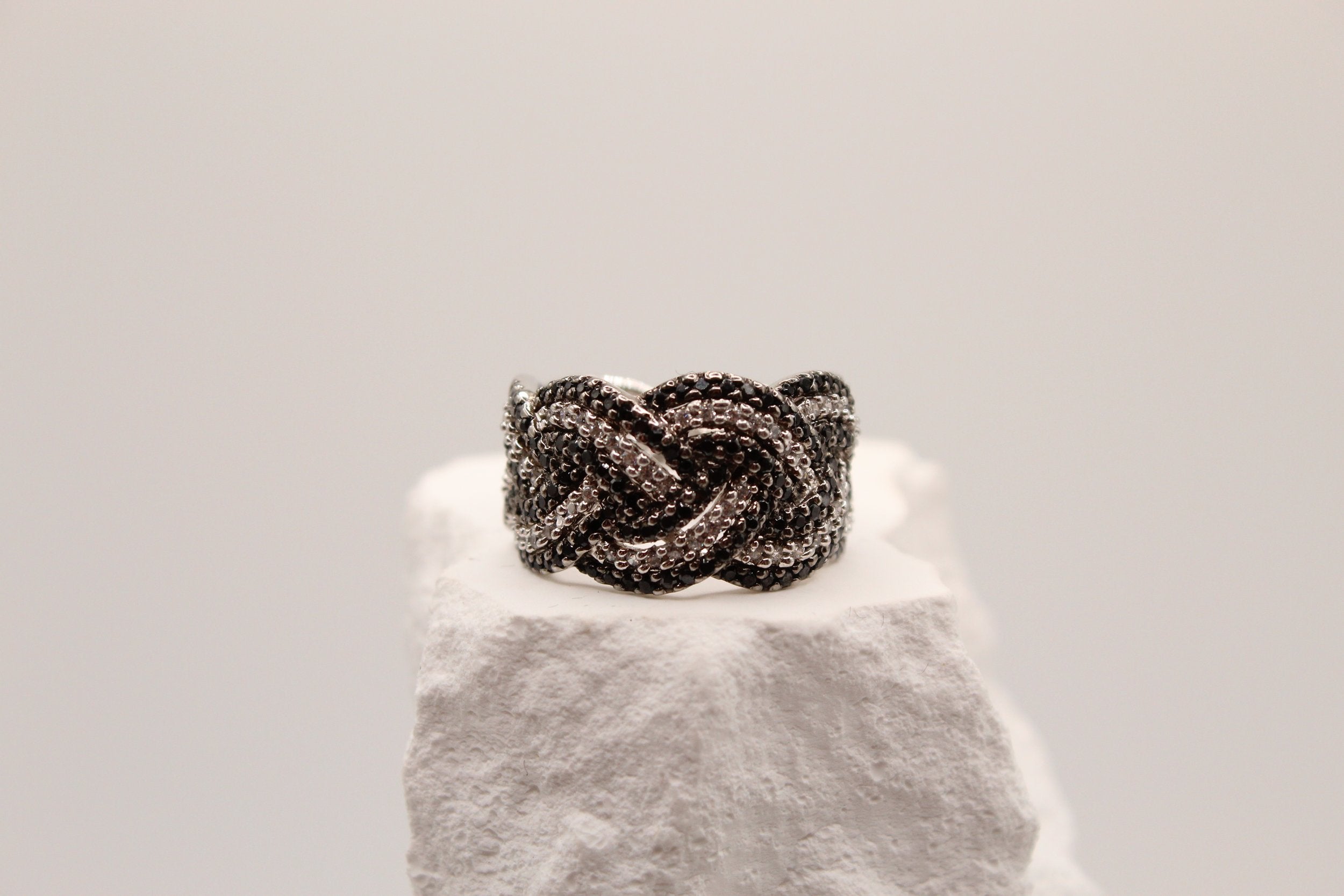 Silver Knot Statement Ring