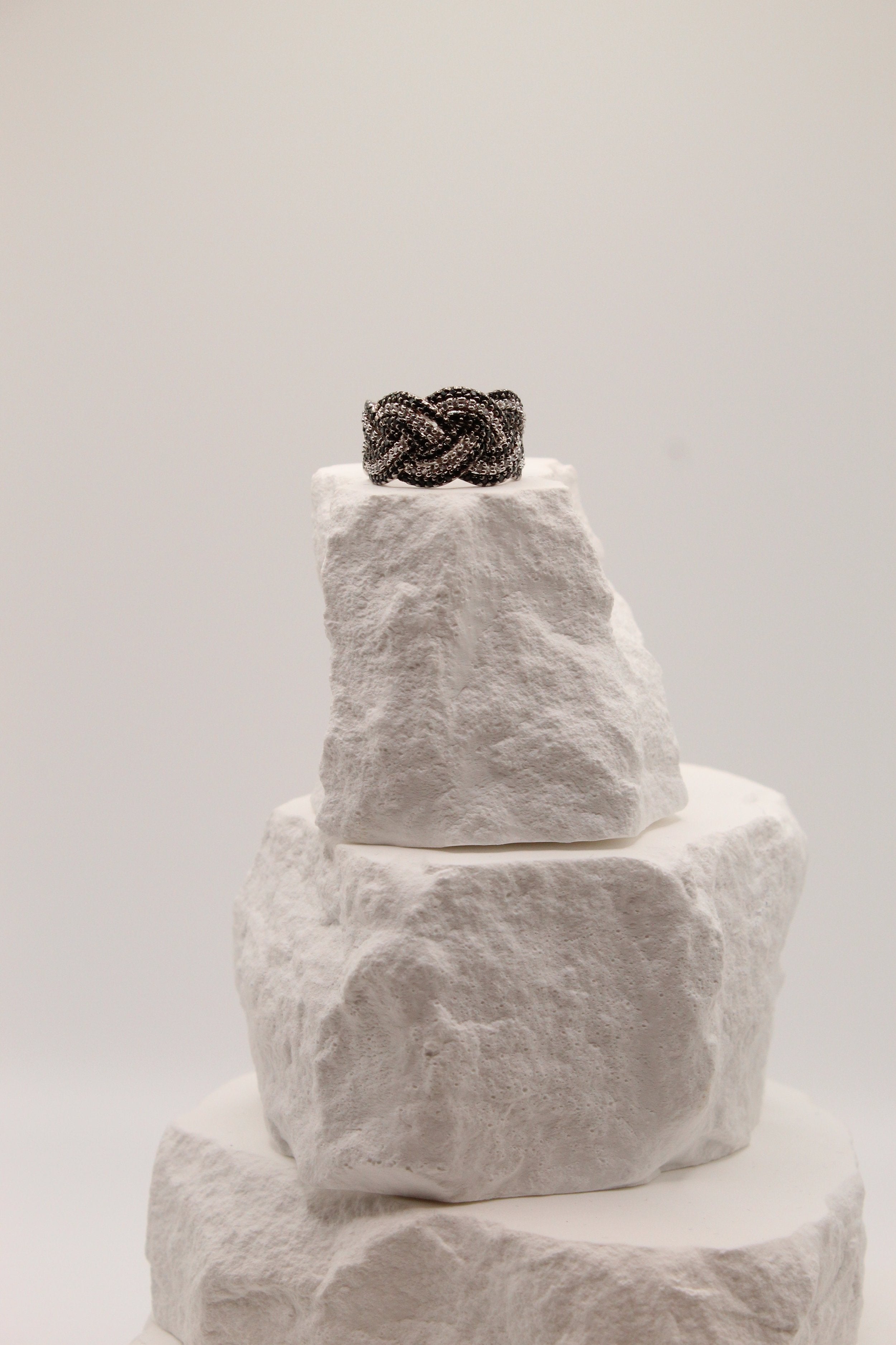 Silver Knot Statement Ring