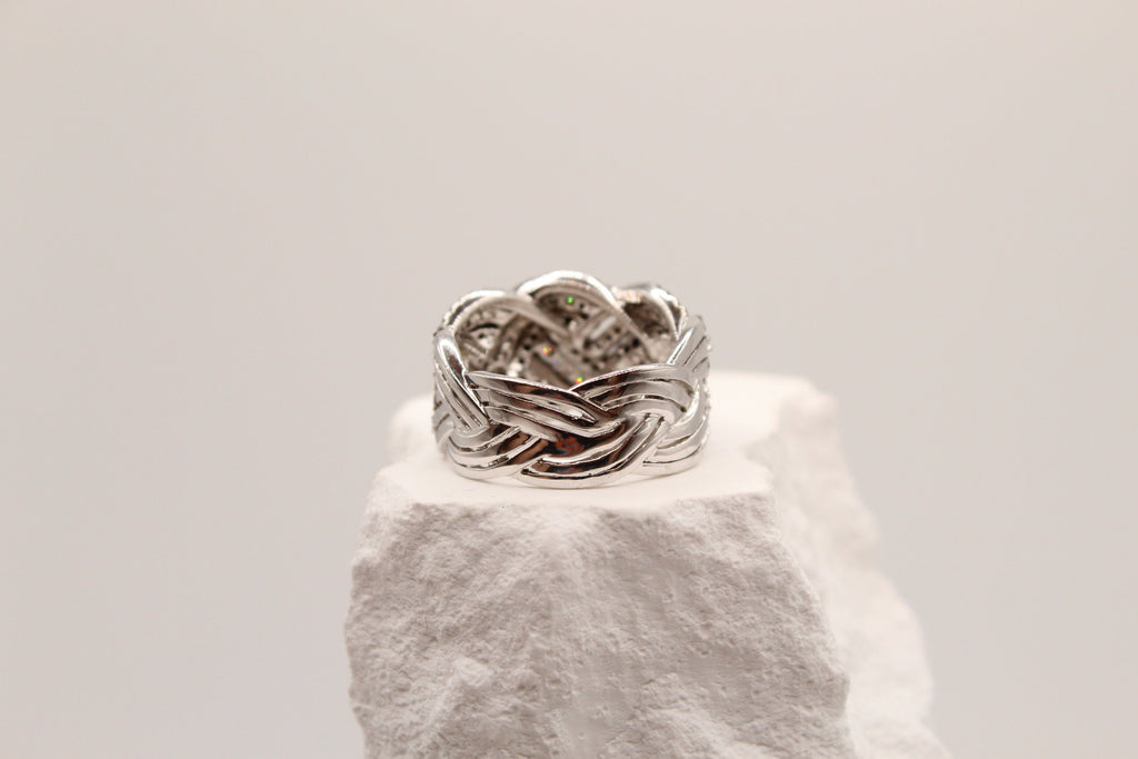 Silver Knot Statement Ring