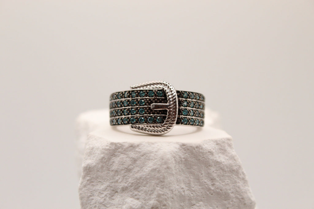 Midnight Luxe Buckle Ring