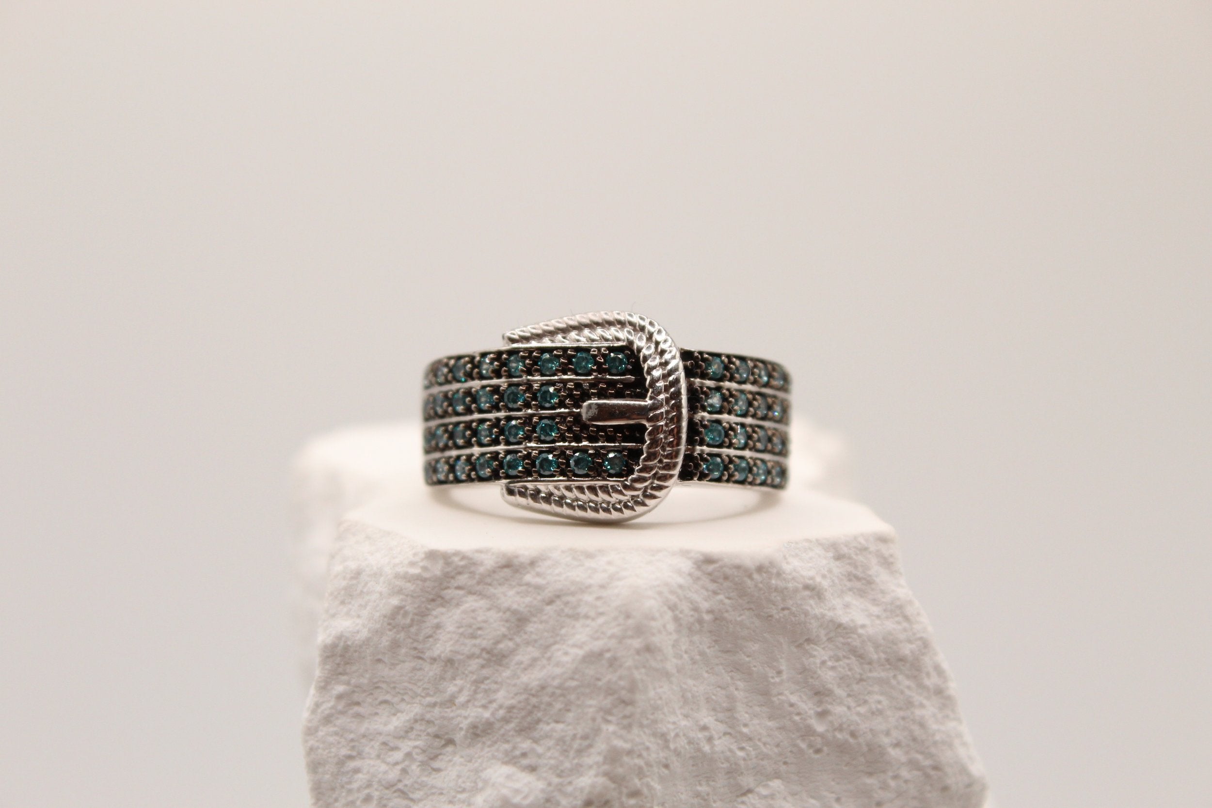 Midnight Luxe Buckle Ring