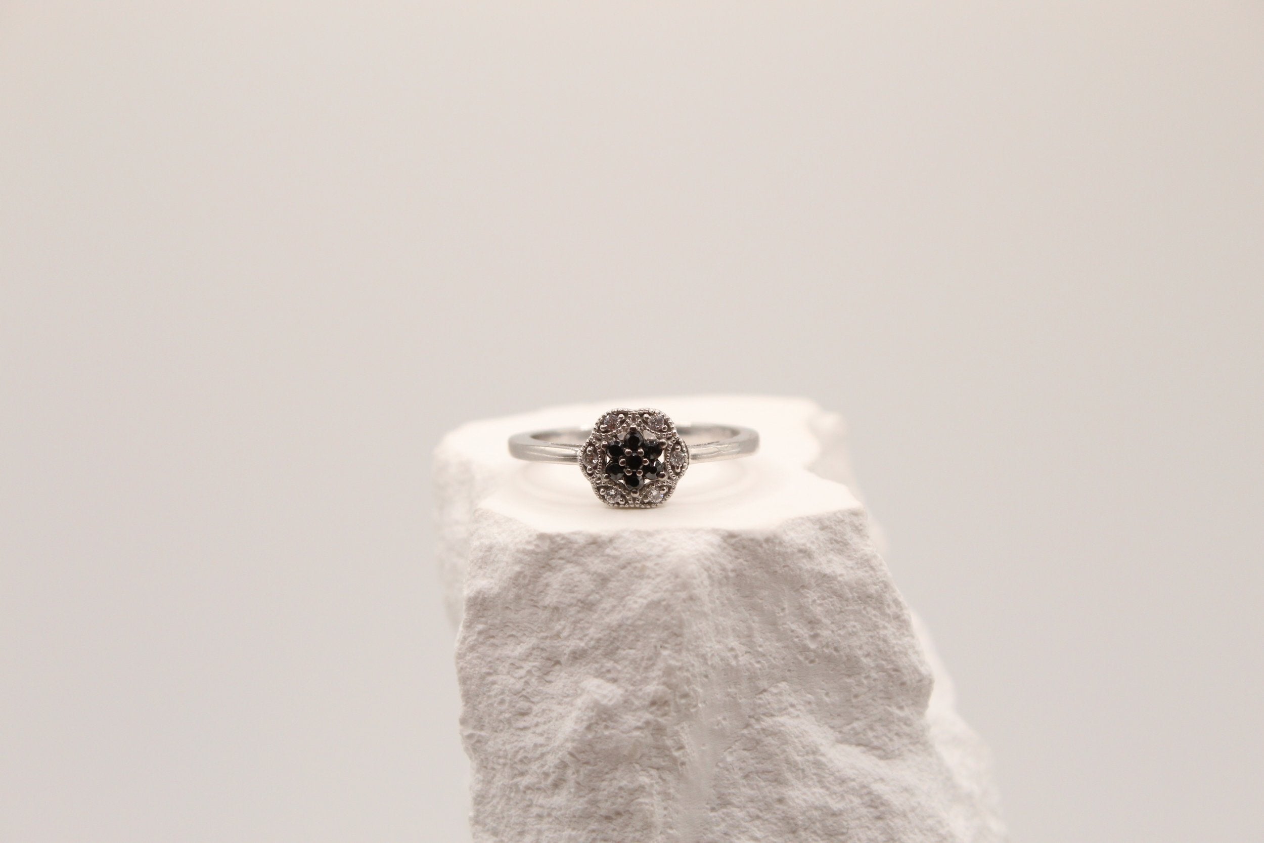Silver Night Bloom Ring