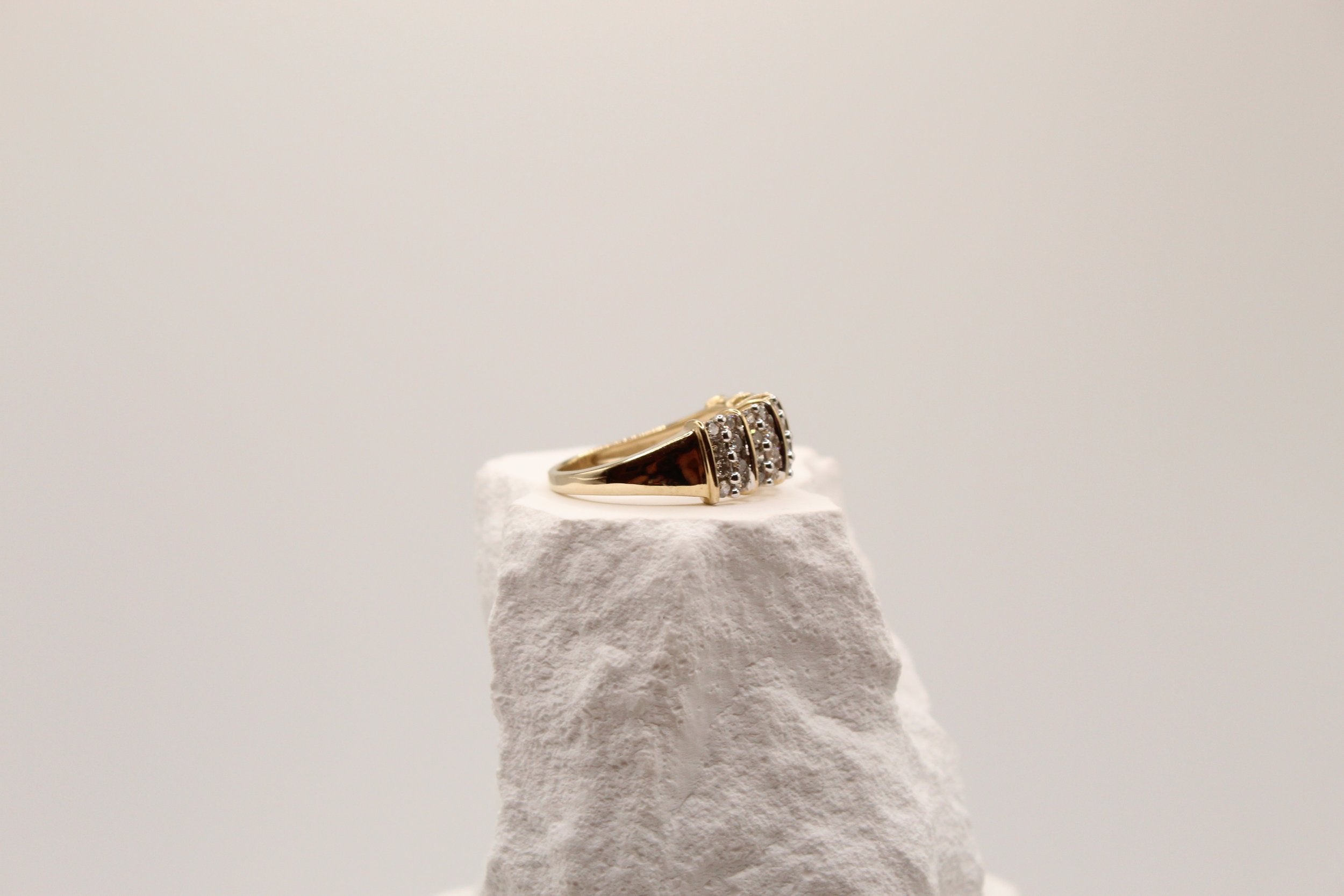 Two-Tone Diamond Row Ring