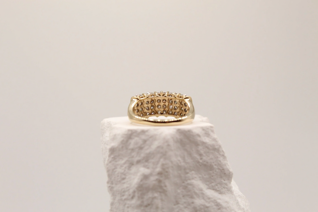Two-Tone Diamond Row Ring